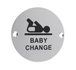 Baby Change 76mm Circular Sign SAA