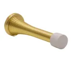 Skirting mounted Spring door stop Electric Brass