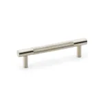 96mm Alexander and Wilks Brunel Knurled T-Bar Cupboard Pull Handle - Satin Nickel
