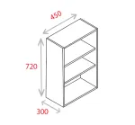 450mm Wall Unit - Natural Grey