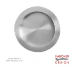 Karcher Round Flush-Pull Handle 63mm - Satin Stainless Steel