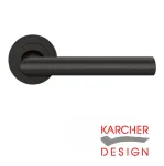Verona Lever on Rose Door Handles - Karcher Cosmos Black