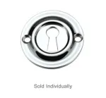 Fulton & Bray Keyhole Escutcheon Polished Chrome