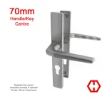 Hoppe Frankfurt Silver-Aluminium Handles 70mm PZ