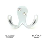 56mm SC Solid Brass Double Robe Hook Satin Chrome
