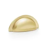 Alexander and Wilks Bardom Ridged Cup Handle - Satin Brass