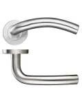 Arched Lever on Rose Door Handles Stainless Steel