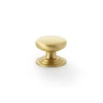 32mm Alexander and Wilks Waltz Cupboard Knob - Satin Brass