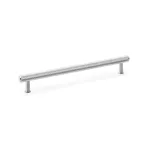 224mm Alexander and Wilks Crispin Knurled T-bar Cupboard Pull Handle - Satin Chrome