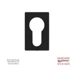 Square Euro Escutcheon to suit Karcher Mini Rose Handles - Cosmos Black