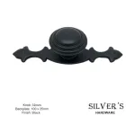 32mm Black Knob on Backplate