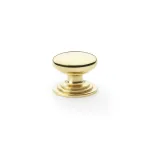 32mm Alexander and Wilks Waltz Cupboard Knob - Polished Brass