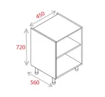 450mm Base Unit - Natural Grey