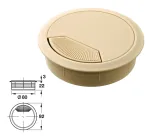 Cable Outlet,   80mm - Beige