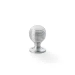 25mm Alexander and Wilks Caesar Cupboard Knob on Round Rose - Satin Chrome