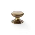 38mm Alexander and Wilks Waltz Cupboard Knob - Antique Brass