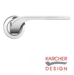 Las Vegas Lever on Rose Door Handles - Karcher Polished Stainless Steel