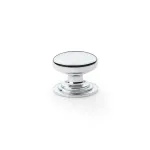 32mm Alexander and Wilks Waltz Cupboard Knob - Polished Chrome