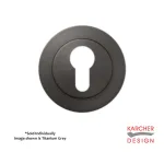 Euro Profile escutcheon to suit Karcher Round Rose Titanium Grey