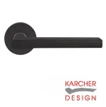 Montana Lever on Rose Door Handles - Karcher Cosmos Black