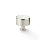 35mm Alexander and Wilks Leila Hammered Cupboard Knob - Polished Nickel
