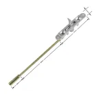 Aluminium Flush Bolt 144mm Radius Profile