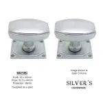 HAND FORGED SOLID Satin Chrome Art Deco Mortice Knobs