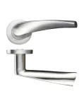 Curved Lever on Rose Door Handles - SSS