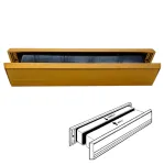 Slim Aluminium Letterplate 315 X 52mm Gold Aluminium