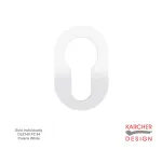 Round Euro Escutcheon to suit Karcher Mini Rose Handles - Polaris White