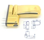 Mila iDeal Flag Hinge UPVC or Rebated Timber - Gold