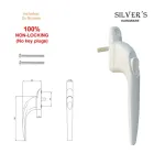 Non-Lockable Espag Window Handle (Spindle 35mm) White