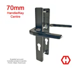 Hoppe Frankfurt Black-Aluminium Handles 70mm PZ