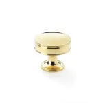 38mm Alexander and Wilks Lynd Cupboard Knob - Unlacquered Brass