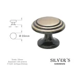 25mm Cabinet Door Knob Black and Bronze