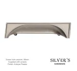 Rioghal 96mm C/C Cabinet Drawer Pull Antique Pewter