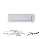 Primalite Letterplate Metric: 254 x 76mm - Inches: 10" x 3" - CP