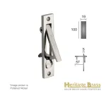 Heritage Brass Flush-Edge Pull 100mm x 19mm - Pol. Nickel