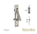 Heritage Brass Flush-Edge Pull 100mm x 19mm - Satin Nickel