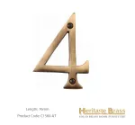 Heritage Brass Numeral 76mm (3") Antique Brass