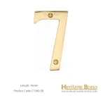 Heritage Brass Numeral 76mm (3") - Satin Brass