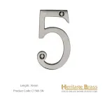 Heritage Brass Numeral 76mm (3") - Satin Nickel