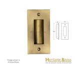Heritage Brass Flush-Pull Handle 102mm x 51mm - Antique Brass
