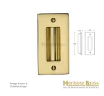Heritage Brass Flush-Pull Handle 102mm x 51mm - Polished Brass