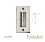 Heritage Brass Flush-Pull Handle 102mm x 51mm - Polished Nickel