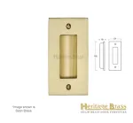 Heritage Brass Flush-Pull Handle 102mm x 51mm - Satin Brass