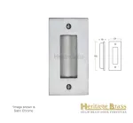Heritage Brass Flush-Pull Handle 102mm x 51mm - Satin Chrome