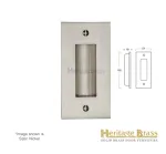 Heritage Brass Flush-Pull Handle 102mm x 51mm - Satin Nickel