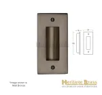 Heritage Brass Flush-Pull Handle 102mm x 51mm - Matt Bronze