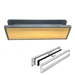 Small Aluminium Letterplate 265 X 70mm Gold Aluminium